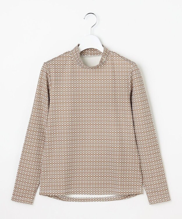 23区GOLF 【WOMEN】モノグラムプリントモックネック ブラウン系5