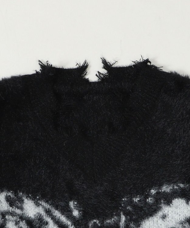 WEGO バタフライダメージニット ブラック