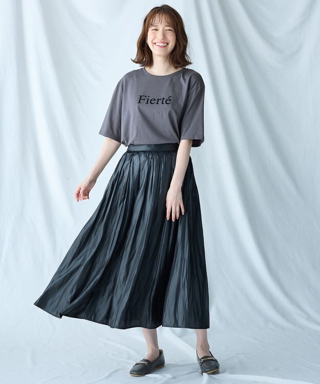 ANY フロッキーロゴテールTシャツ チャコール