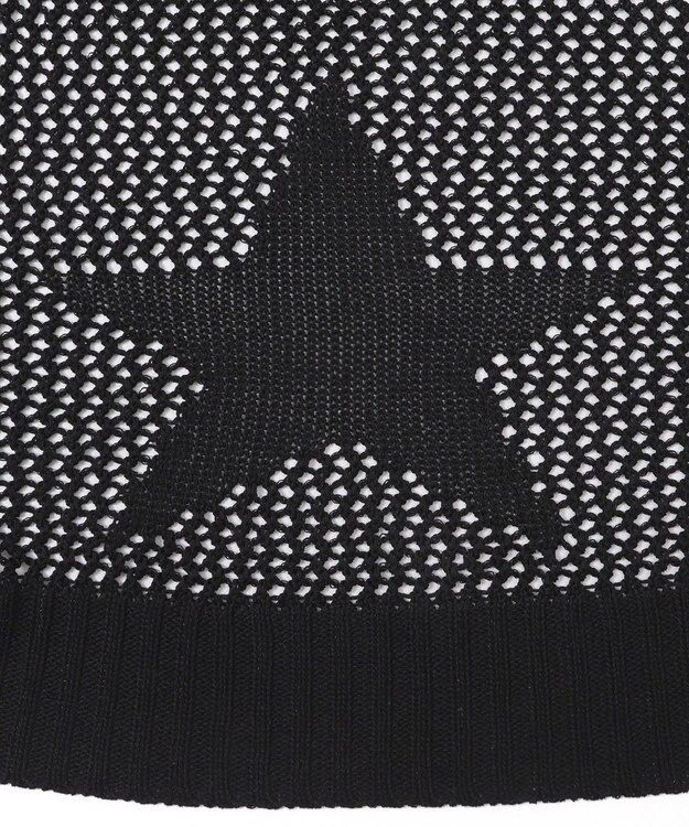 WEGO スターメッシュBIGニット ブラック