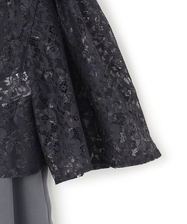 23区 【APPLAUDIR】ブライトフラワーレースコンビ ドレス スレートグレー系