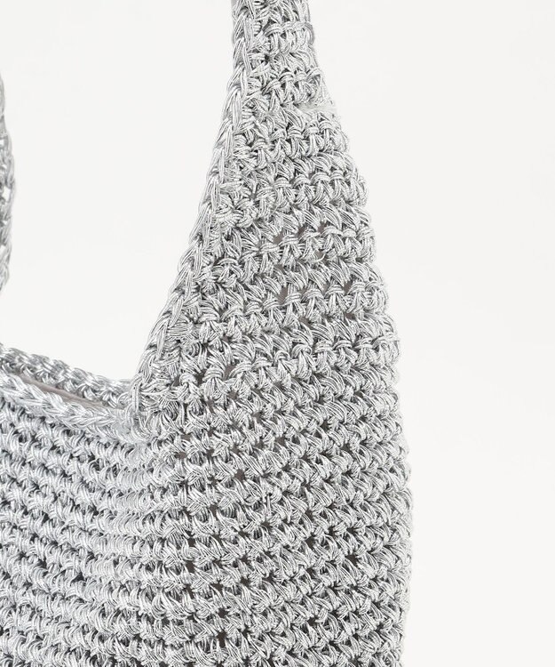 ANY 雑材トートバッグ シルバー