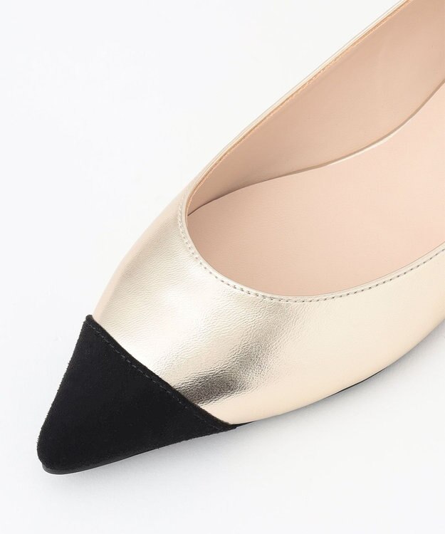 23区 【APPLAUDIR】バイカラーフラットパンプス ゴールド系