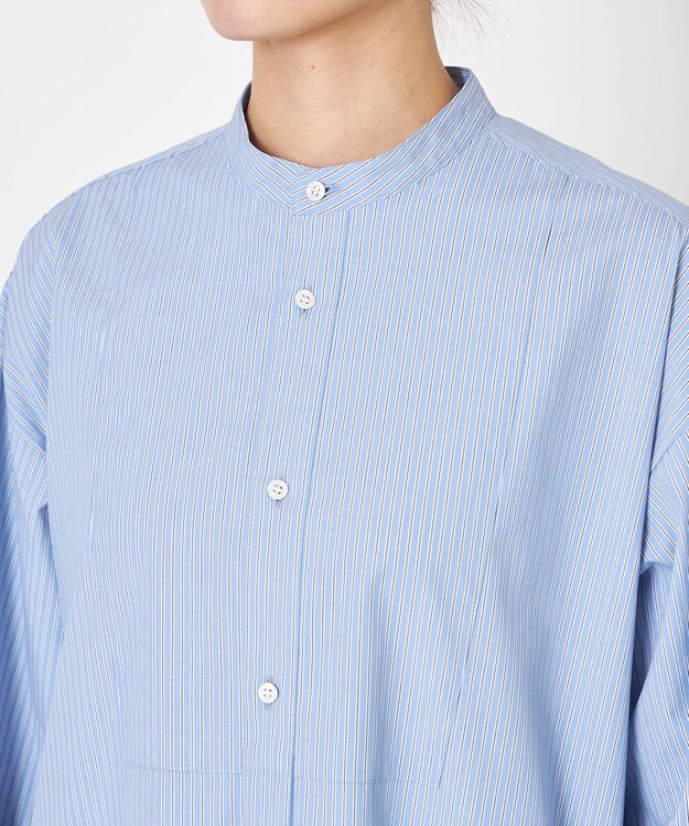 NAVE 【ReNAVE・セットアップ可/洗える/接触冷感/UVケア】コットンポリブロード ワンピース サックスブルー系1