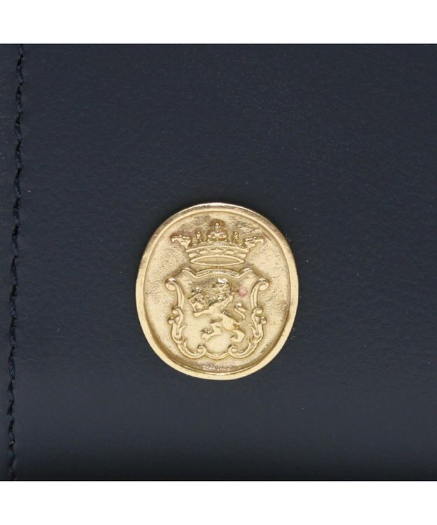 A.D.M.J. 【牛革】セブンティリリィ/ガマグチウォレット ネイビーブルー