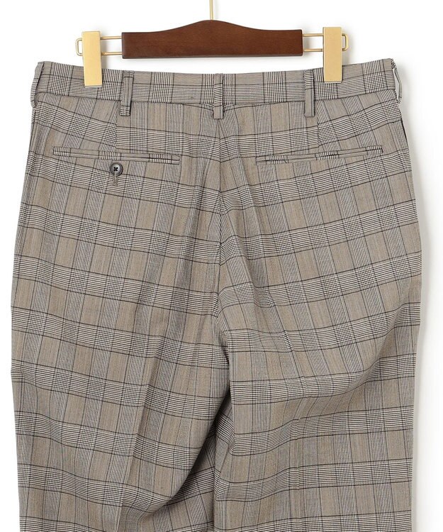 J.PRESS MEN 【J.PRESS BASIC】ペピンメリノコンフォート ストレッチブラウン グレナカートチェック スラックス ブラウン系4