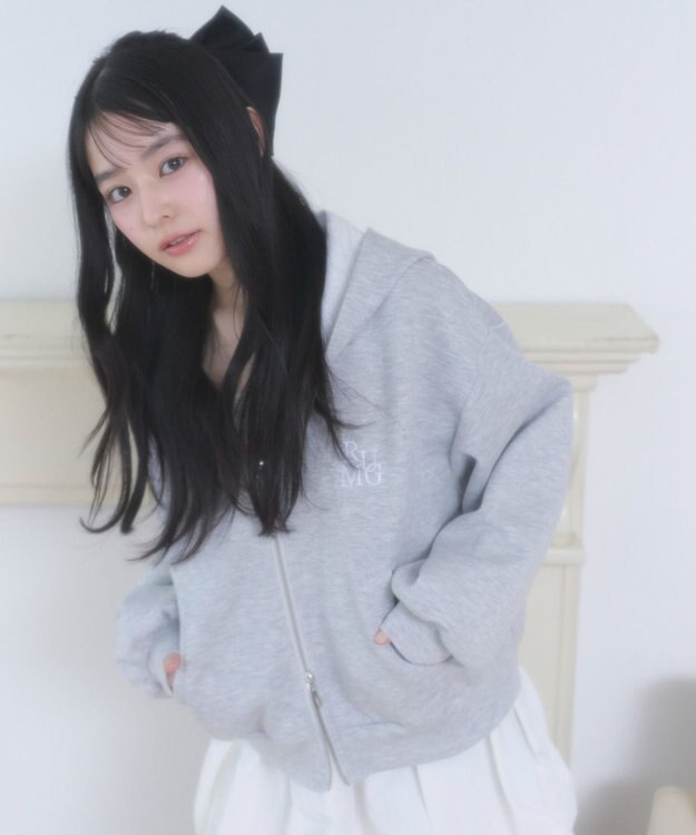 WEGO ダンボールレースパーカー 杢グレー