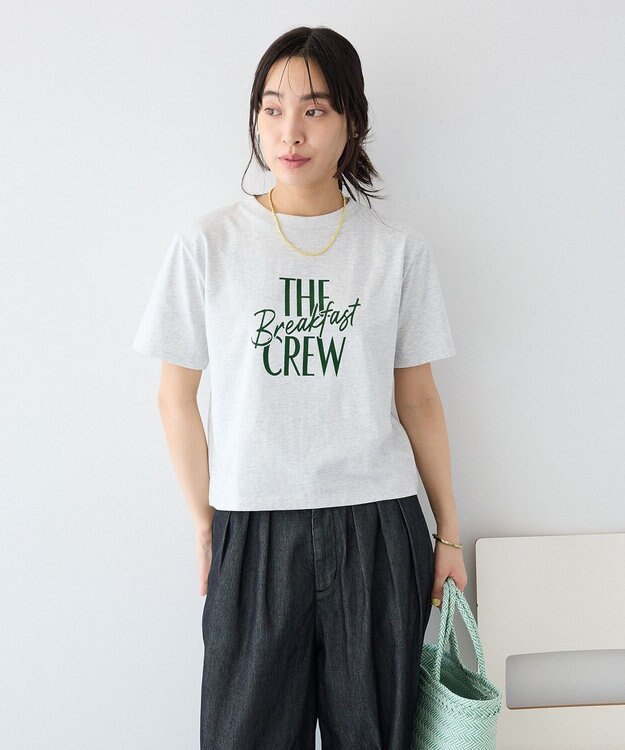 CRAFT STANDARD BOUTIQUE フロッキープリントＴシャツ Oatmeal