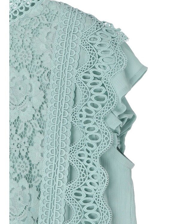 Green Parks ・ＥＬＥＮＣＡＲＥ　ＤＵＥ　イロイロレースブラウス Green