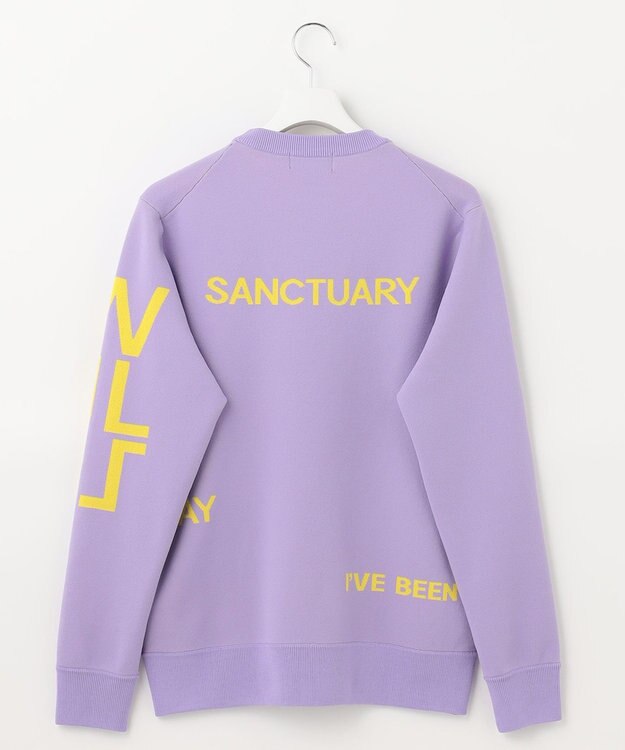 PW CIRCULUS 【MEN】【洗える/イージーケア】ロゴ カラーニット ラベンダー