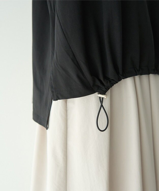 YECCA VECCA 裾ドロストデザインロゴTee Black