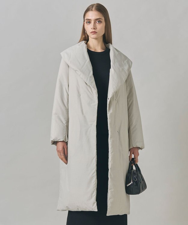 撥水加工】ADS ダウン ショールカラーロングコート / ICB