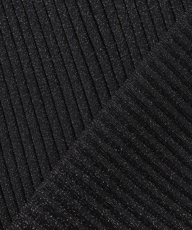 23区 【洗える】シアーラメタートル ニット ブラック系