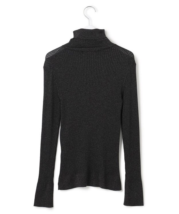 23区 【洗える】シアーラメタートル ニット ブラック系