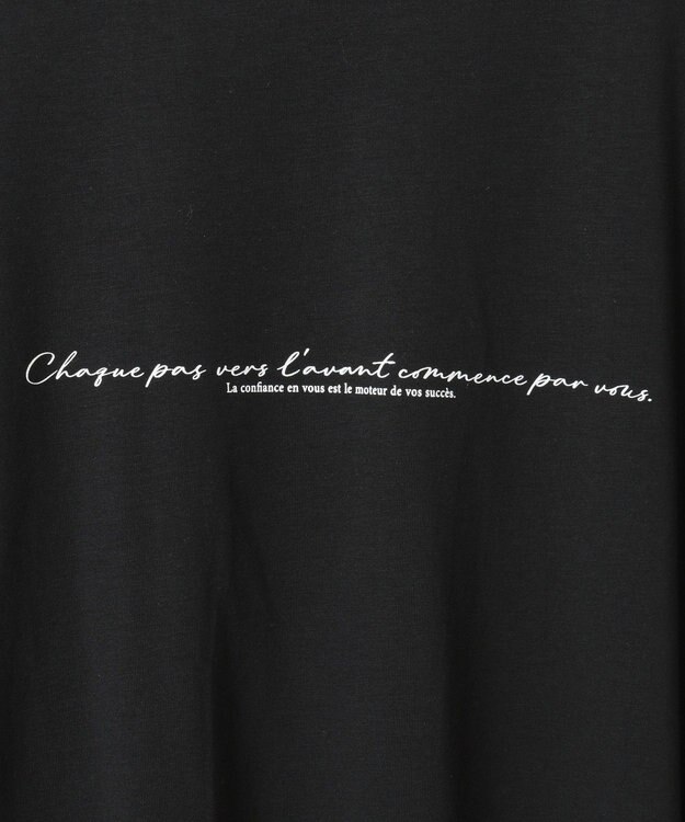 YECCA VECCA 裾ドロストデザインロゴTee Black