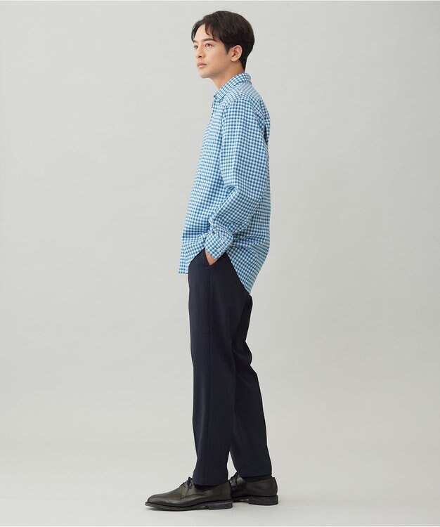 UNFILO MENS 【男女兼用】クリーンチェック ネルシャツ ブルーチェック