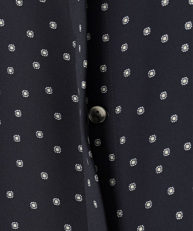 23区 S 【洗える】バックサテンアムンゼン タイプリント ワンピース ネイビープリント