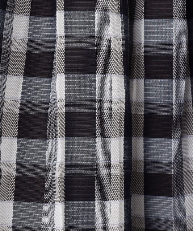 自由区 【WEB限定】キュプラジャカードリバーシブル スカート ネイビーチェック