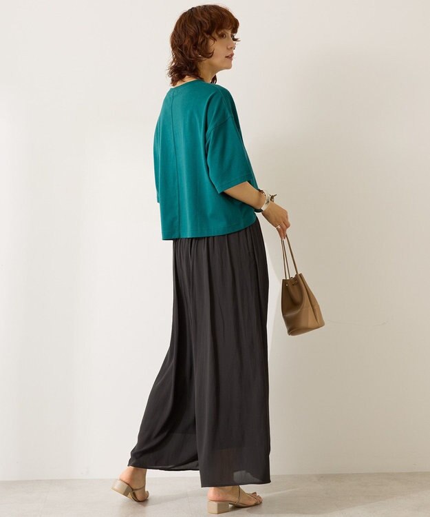 AMERICAN HOLIC 【選べる丈】接触冷感シフォンスカーチョ【WEB限定カラー有り】 Black