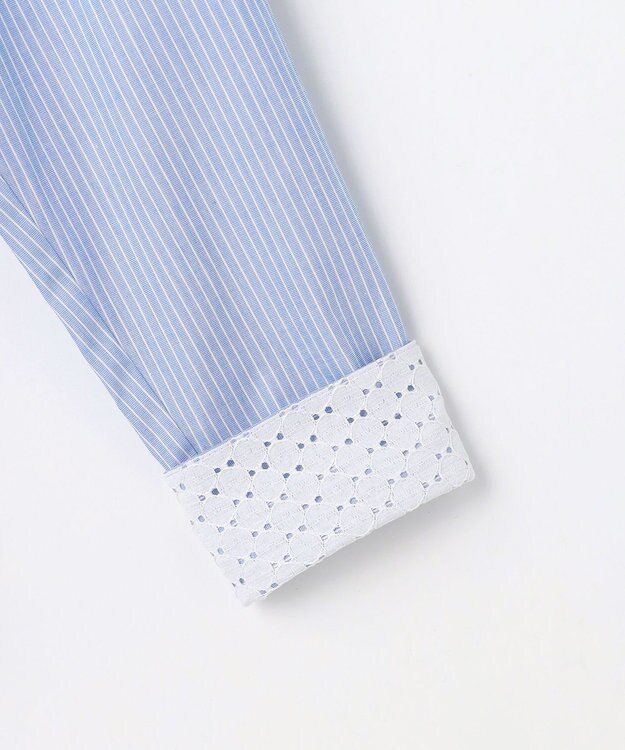 J.PRESS LADIES 【WEB限定カラーあり・2way】エステネージュ TYPEWRITER STRIPE シャツ サックスストライプ系