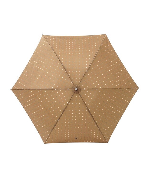 MOONBAT POLO RALPH LAUREN（ポロ ラルフローレン)ドット×ロゴ 雨傘 折りたたみ傘 ベージュ