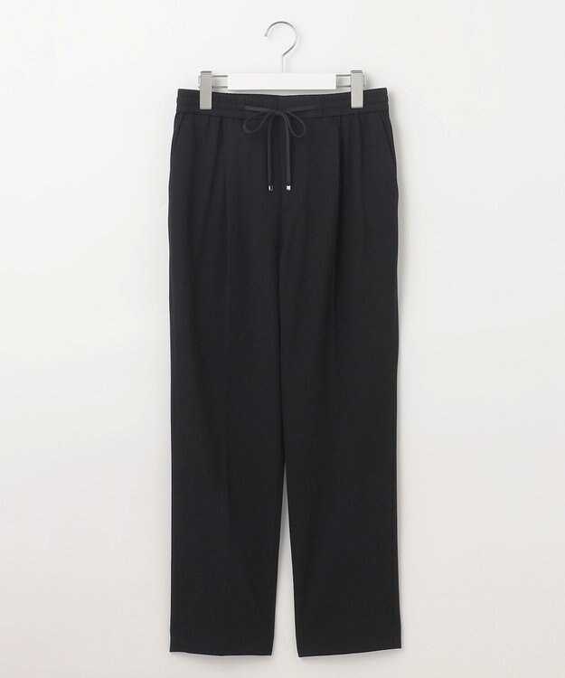 自由区 ライトフィールジャージータックテーパード パンツ ブラック