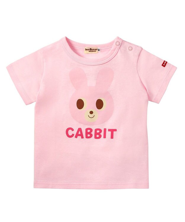 MIKI HOUSE HOT BISCUITS キャラクタープリント半袖Tシャツ ピンク