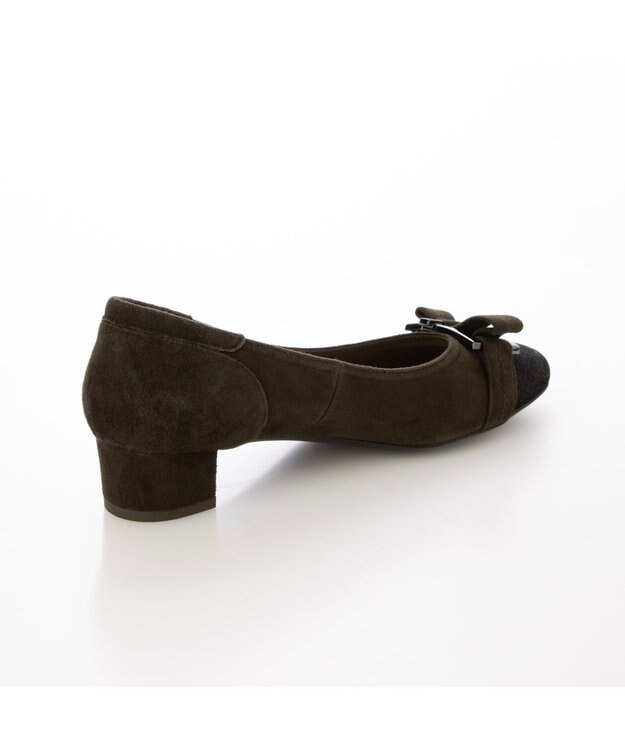 Riz raffinee 【3E】バックルリボンモチーフパンプス ダークブラウンビー