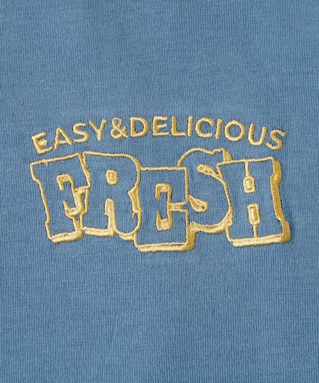 WEGO イラストモチーフグラフィックショートT サックス