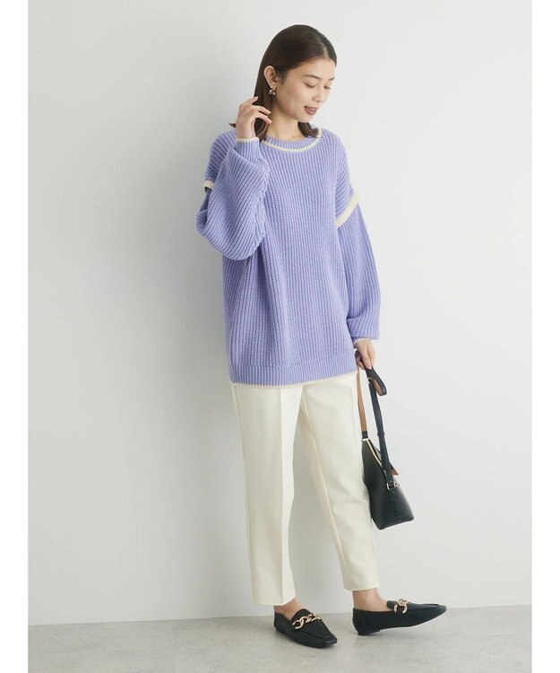 Green Parks きれいシルエットパンツ Ecru