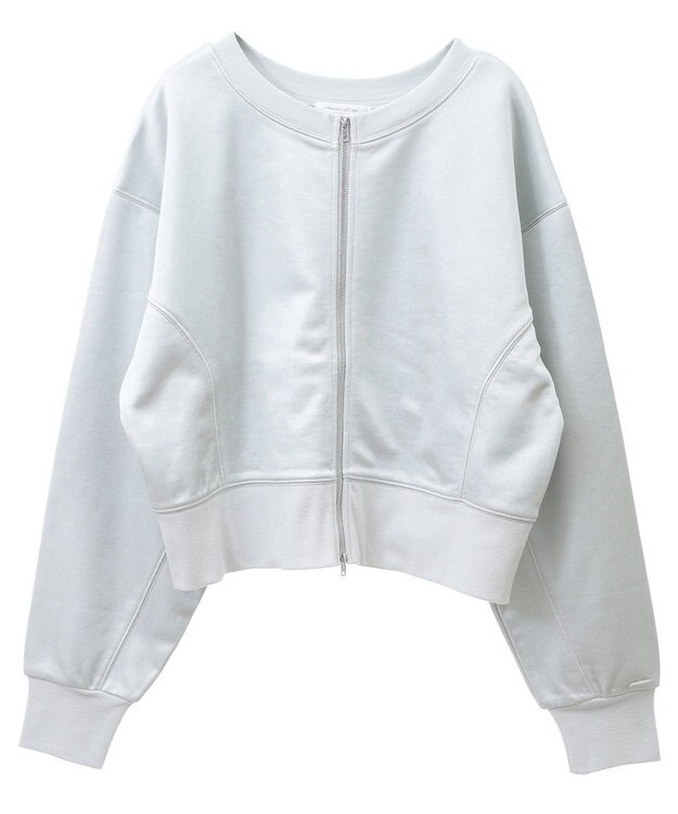 Green Parks サテンボンディングＺｉｐカーディガン Mint