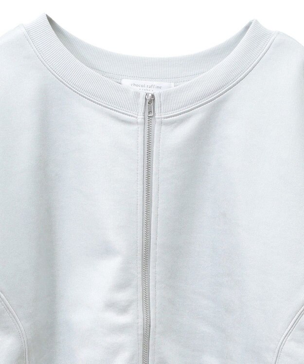 Green Parks サテンボンディングＺｉｐカーディガン Mint