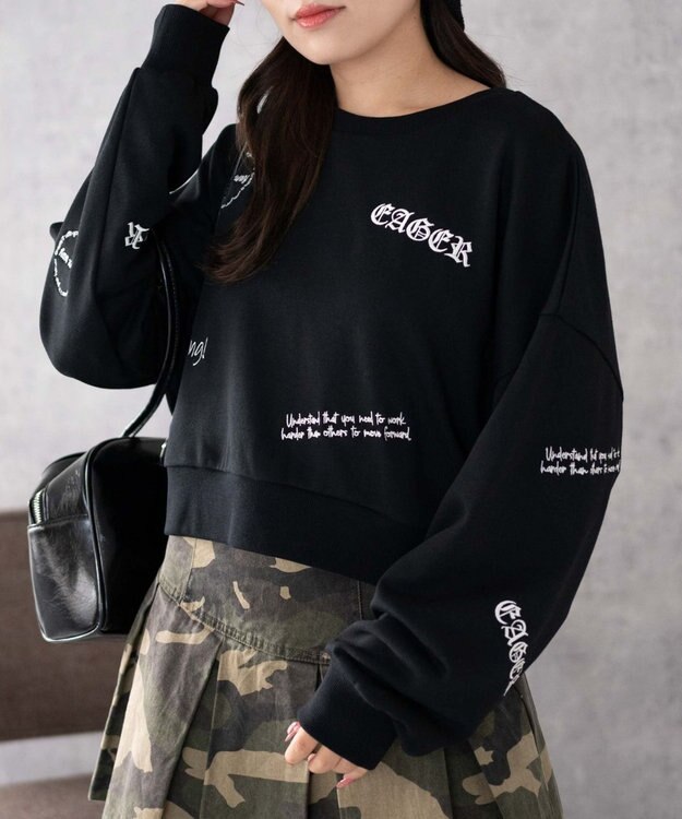 WEGO スクリブルグラフィックスウェット ブラック