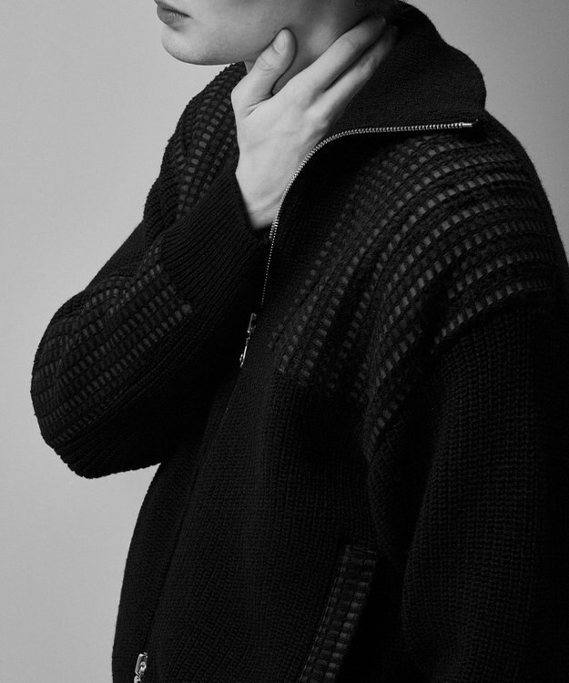 HIGH GRADE LINE】スプリットバルキーウール ドライバーズニット