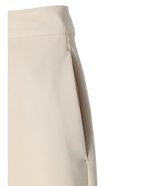 Green Parks きれいシルエット裾フレアスカート Ecru