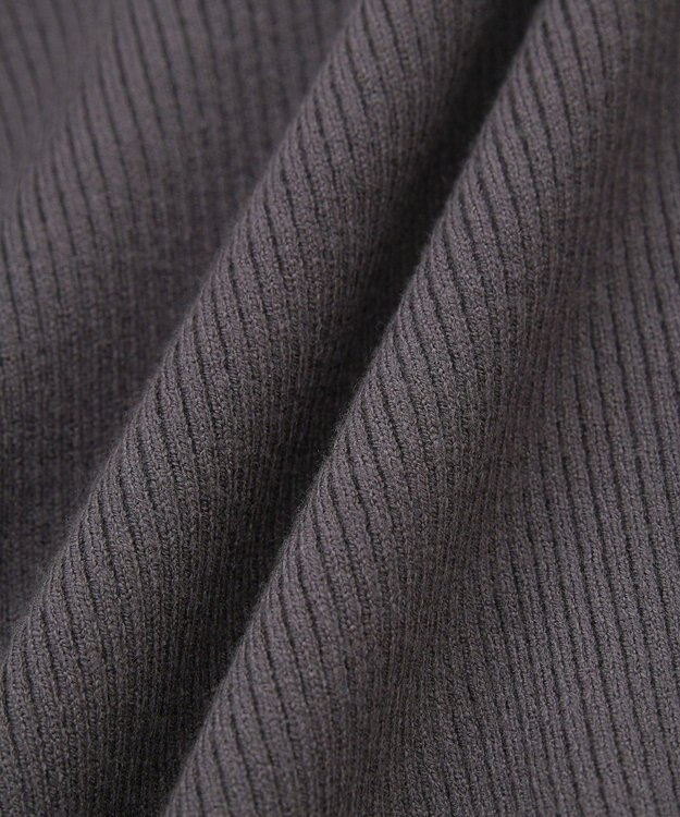 Green Parks ・ｓｗｉｎｇ　ｂｙ　袖パールボタンフレアリブニット Blue