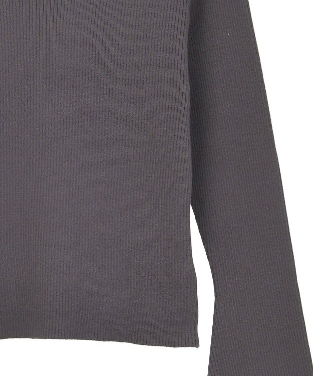 Green Parks ・ｓｗｉｎｇ　ｂｙ　袖パールボタンフレアリブニット Blue