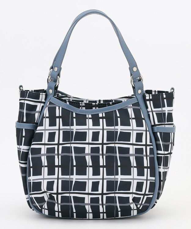 Y'SACCS ドローイングチェック2WAYミニトート ネイビー