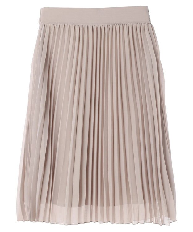 earth music&ecology すきな丈シフォンプリーツスカート Gray Beige