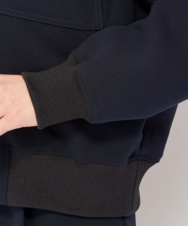 uncrave ウォッシャブルダブルクロス ブルゾン ネイビー