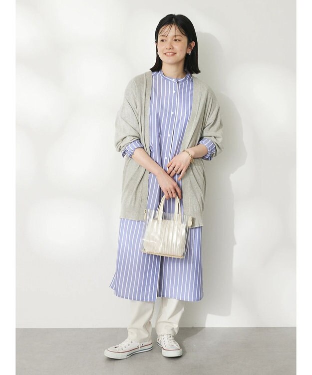 CRAFT STANDARD BOUTIQUE 強撚綿ニットカーディガン Gray