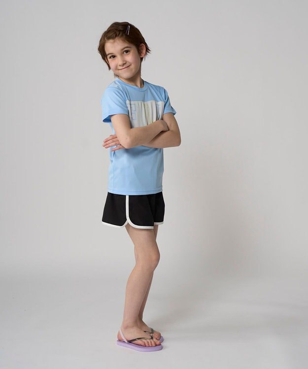 OP／FILA 【FILA】ドライピケ半袖Tシャツ サックス