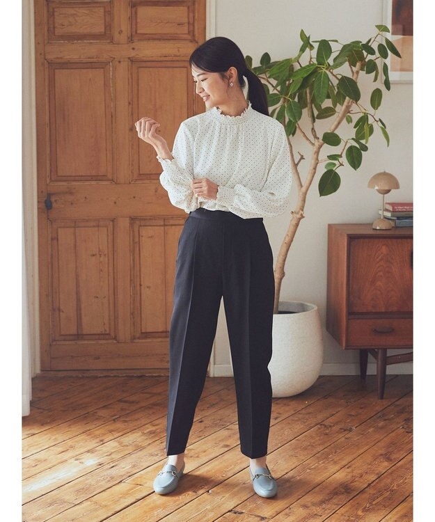 earth music&ecology テーパードパンツ Black