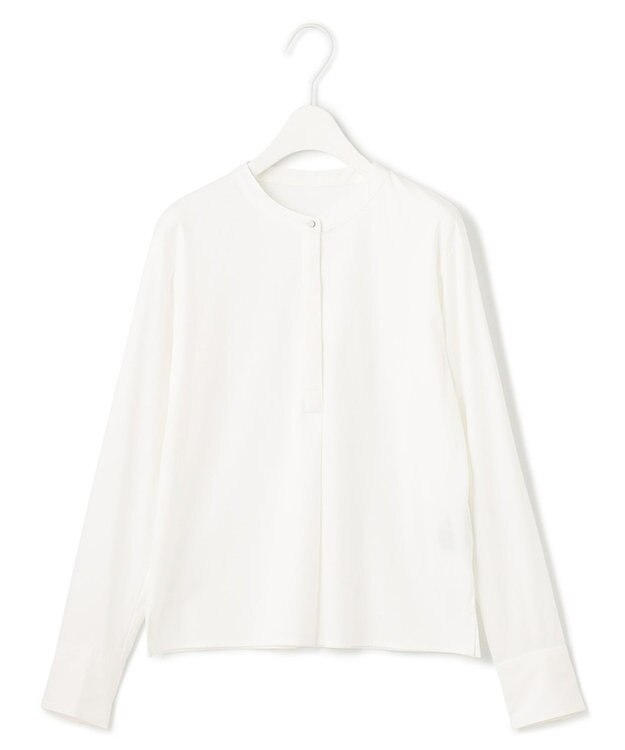 ICB 【洗える】 コンビネーションジャージー ヘンリーネックカットソー オフホワイト系