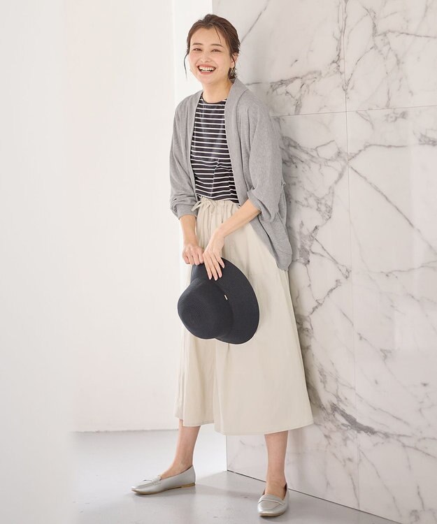 ANY 【洗濯機可/UVケア】ドルマンスリーブカーディガン トップグレー