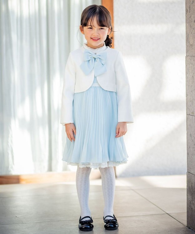 ANY KIDS ノーカラーボレロジャケット ホワイト