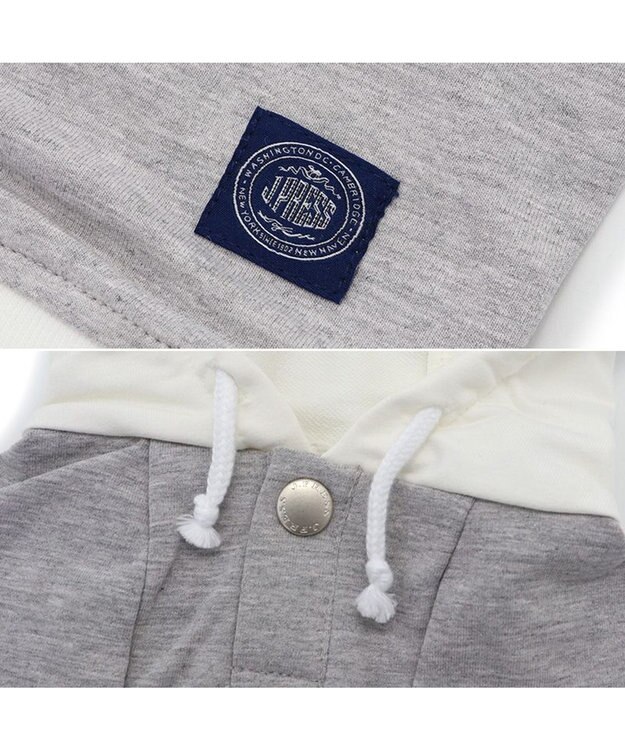 PET PARADISE J.PRESS サガラ ロゴ パーカー 小型犬 グレー