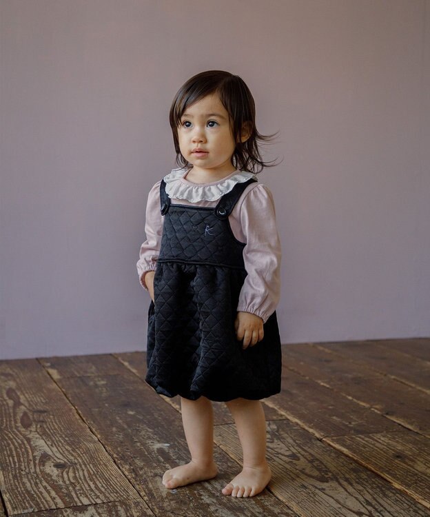 組曲 KIDS 【80~100㎝】エンブロイダリー Tシャツ ピンク系