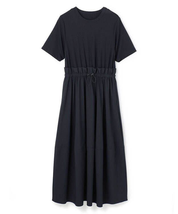 UNFILO BEAUTY FORM-T コンビワンピース ネイビー×ネイビー