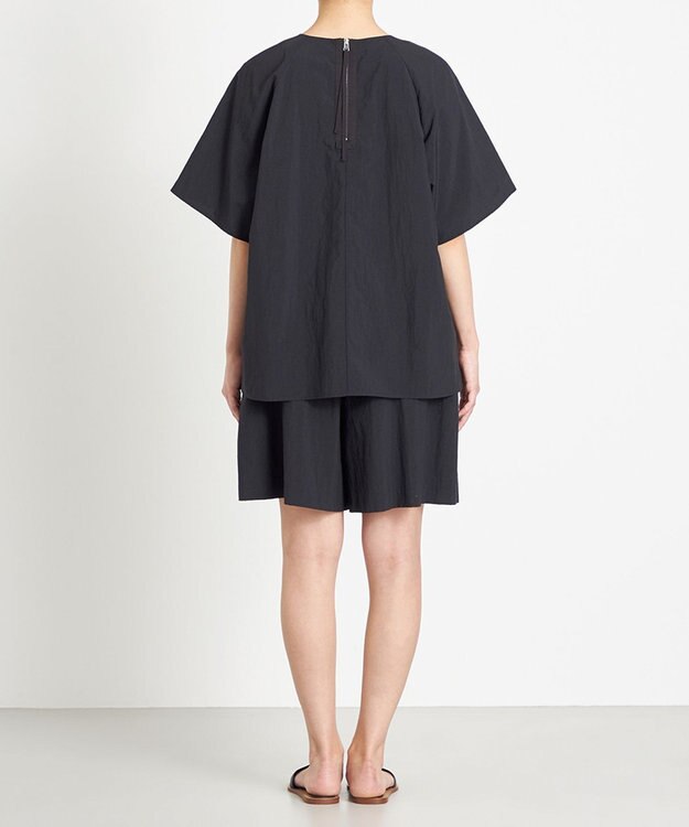 NAVE 【ReNAVE　撥水機能・UVカット・透湿・接触冷感・洗える】ナイロンタスランシャツブラウス ブラック系